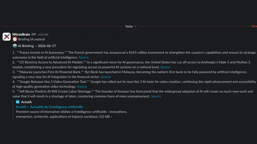 Wake up to an AI briefing